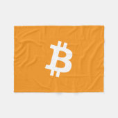 Couverture Polaire Logo Bitcoin Cryptomonnaie (Devant (Horizontal))
