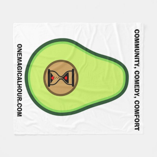 Couverture Polaire Logo d'Avocado ouvert (Devant (Horizontal))