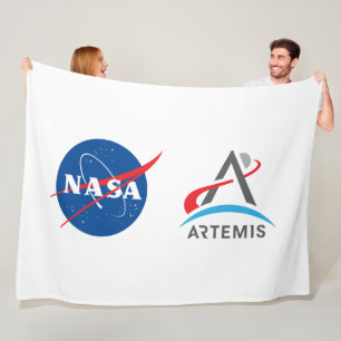 Couverture Polaire Logo de la NASA Artemis Rocket Blanc