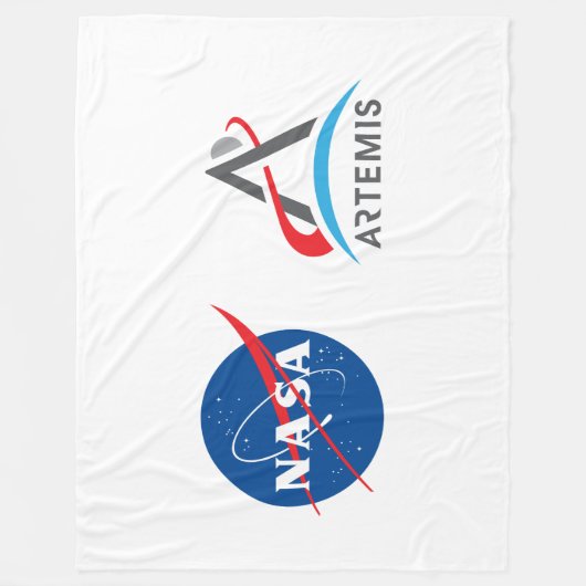 Couverture Polaire Logo de la NASA Artemis Rocket Blanc (Devant)