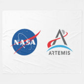 Couverture Polaire Logo de la NASA Artemis Rocket Blanc (Devant (Horizontal))