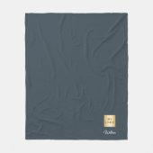 Couverture Polaire Logo de société en écriture cursive gris charbon d (Devant)