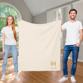 Couverture Polaire logo d'entreprise crème beige marque nom de sociét