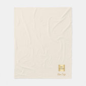 Couverture Polaire logo d'entreprise crème beige marque nom de sociét (Devant)