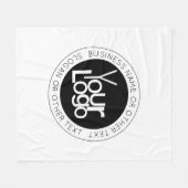 Couverture Polaire Logo d'entreprise et texte moderne simple modifiab (Devant (Horizontal))