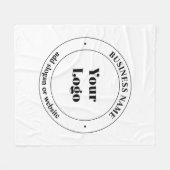 Couverture Polaire Logo d'entreprise et texte promotionnel | Blanc (Devant (Horizontal))