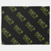 Couverture Polaire Logo Dimensionnel Vert Sur Noir, (Devant (Horizontal))