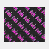 Couverture Polaire Logo du nom des Chouettes roses, (Devant (Horizontal))