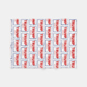 Couverture Polaire Logo du rectangle classique Trump 2024 (Devant (Horizontal))
