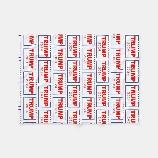 Couverture Polaire Logo du rectangle classique Trump 2024 (Devant (Horizontal))