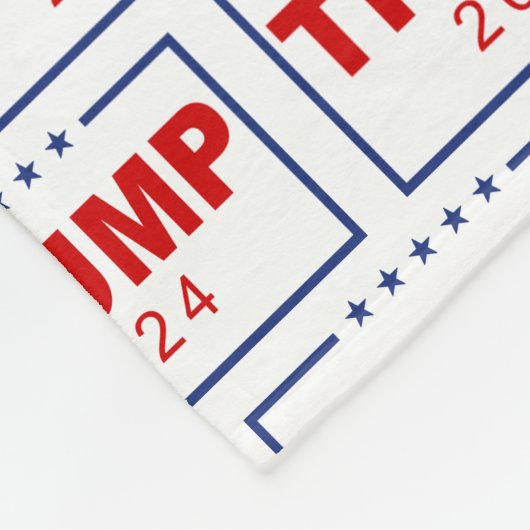 Couverture Polaire Logo du rectangle classique Trump 2024 (Coin)