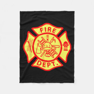 Couverture Polaire Logo du service d'incendie Uniforme Symbole de pom