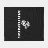 Couverture Polaire Logo empilé USMC - Blanc (Devant (Horizontal))