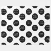 Couverture Polaire Logo Motif Entreprise Entreprise Entreprise Blanc (Devant (Horizontal))