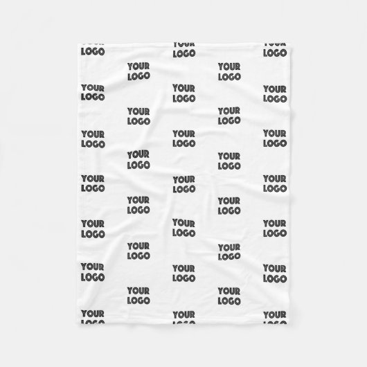 Couverture Polaire Logo simple à répéter | Blanc (Devant)