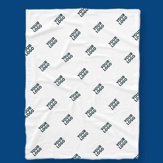 Couverture Polaire Logo simple à répéter | Blanc