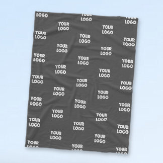 Couverture Polaire Logo simple à répéter | Gris