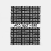 Couverture Polaire Logo simple à répéter | Noir (Devant)