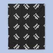 Couverture Polaire Logo simple à répéter | Noir