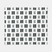 Couverture Polaire Logo simple à répétition 2 | Blanc (Devant (Horizontal))