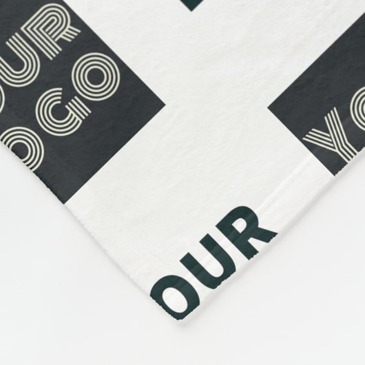 Couverture Polaire Logo simple à répétition 2 | Blanc (Coin)