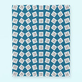 Couverture Polaire Logo unique ou Motif d'image | Bleu (modifiable)