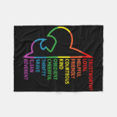 Couverture Polaire Loi du scoutisme Scoutisme Camping Arc-en-ciel Col (Devant (Horizontal))