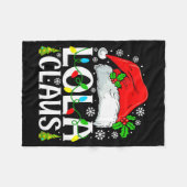 Couverture Polaire Lola Claus Funny Christmas Family Matching  (Devant (Horizontal))