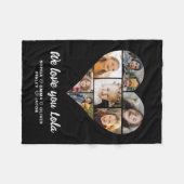 Couverture Polaire Lola We Love you Hearts Modern Photo Collage (Devant (Horizontal))