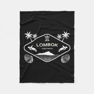 Couverture Polaire Lombok Indonésie Île Tortue de Mer Palmiers Vacanc