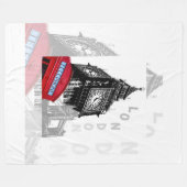 Couverture Polaire London Big Ben Red Téléphone (Devant (Horizontal))