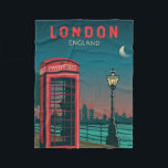 Couverture Polaire Londres Angleterre Retro Travel Art Vintage<br><div class="desc">Design d'art vectoriel à Londres. Londres,  capitale de l'Angleterre et du Royaume-Uni,  est une ville du 21ème siècle avec une histoire qui remonte à l'époque romaine.</div>