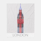 Couverture Polaire Londres Big Ben Union Jack (Devant)