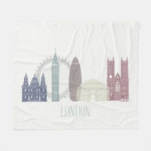 Couverture Polaire Londres Skyline (Devant (Horizontal))