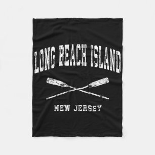 Couverture Polaire Long Beach Island New Jersey Vintage Nautical Cros