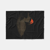 Couverture Polaire Loon Lover Santa Hat Christmas Bird Watching Xmas  (Devant (Horizontal))