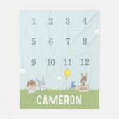 Couverture Polaire LOONEY TUNES™ | Bébé mensuel de jalon (Devant)