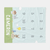 Couverture Polaire LOONEY TUNES™ | Bébé mensuel de jalon (Devant (Horizontal))