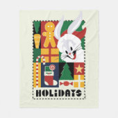 Couverture Polaire LOONEY TUNES™ BUGS BUNNY™ Holidays Badge (Devant)