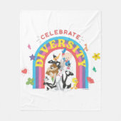 Couverture Polaire LOONEY TUNES™ - Celebrate Diversity Pride Rainbow (Devant)
