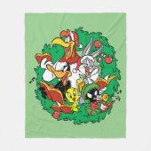 Couverture Polaire LOONEY TUNES™ Group Christmas Wreath (Devant)