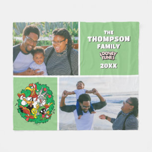Couverture Polaire LOONEY TUNES™ Group Flammes de Noël Photo de famil