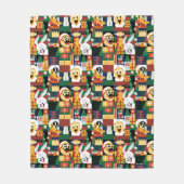 Couverture Polaire LOONEY TUNES™Motif de blocs de vacances (Devant)