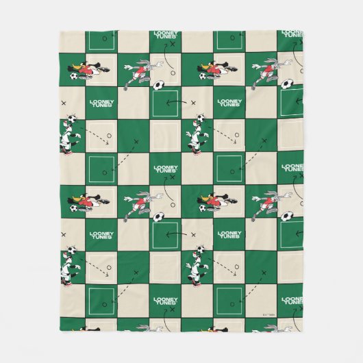 Couverture Polaire LOONEY TUNES™ Soccer Grid Pattern (Devant)