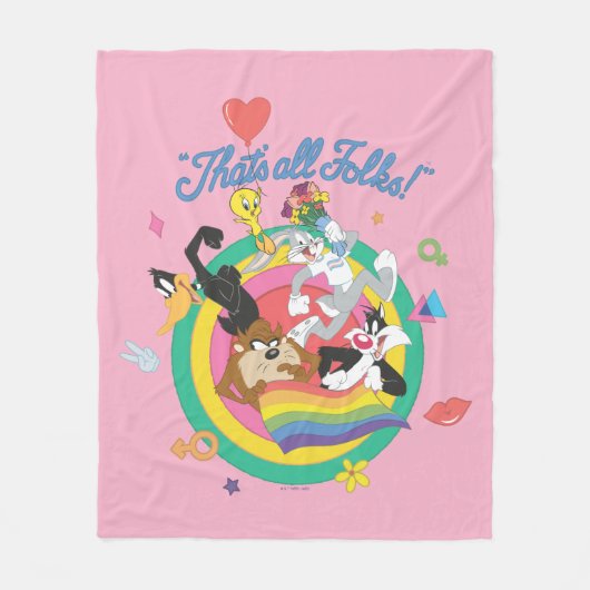 Couverture Polaire LOONEY TUNES™ - That's All Folks ! Pride Bullseye (Devant)