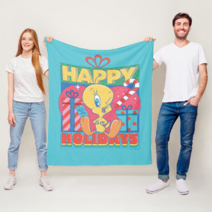 Couverture Polaire LOONEY TUNES™ TWEETY™ Joyeuses fêtes