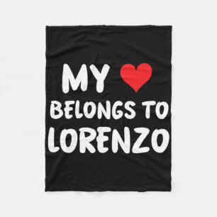 Couverture Polaire Lorenzo - Mon cœur appartient à Lorenzo - Amour 