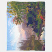 Couverture Polaire L'orignal majestueux dans un paysage d'automne sué (Devant)