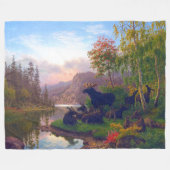 Couverture Polaire L'orignal majestueux dans un paysage d'automne sué (Devant (Horizontal))