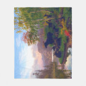 Couverture Polaire L'orignal majestueux dans un paysage d'automne sué (Devant)